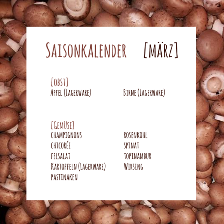 Saisonkalender März